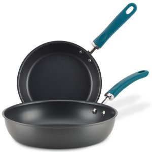 Rachel Ray 9.5-Inch and 11.75-Inch Hard Anodized Nonstick Induction Frying Pan Set