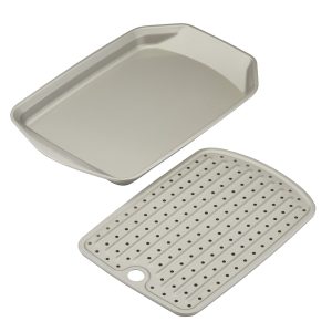 Rachel Ray 11-Inch x 17-Inch Nonstick Crisper Pan with Insert