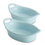 Rachel Ray 2-Piece 12-Ounce Oval Ceramic Au Gratin Set